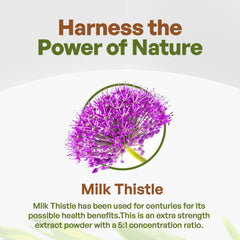 Go Nutra Milk Thistle Powder scoop ready for daily dosage.