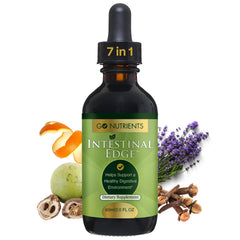 Go Nutrients Intestinal Edge bottle showing the detox liquid for daily gut support