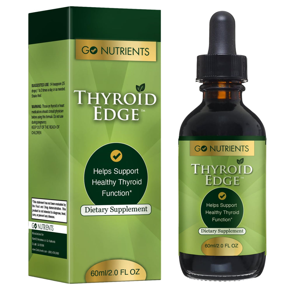Go Nutrients Thyroid Edge pour image showing liquid absorption potential