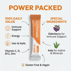 Go Wise On The Go travel pack showing portable, individually wrapped sticks in a bag.