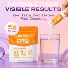 GoBiotix fiber powder dissolves easily and clumps-free for effortless addition to drinks.