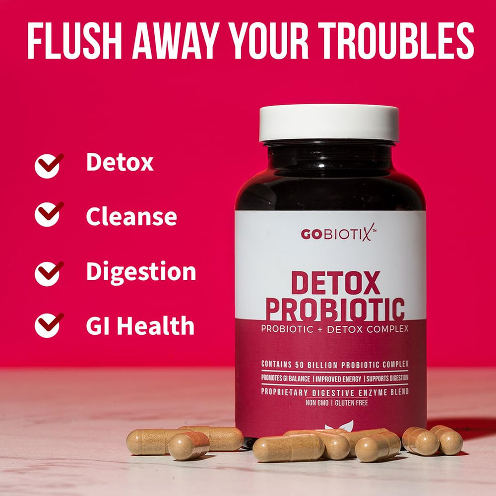 GOBIOTIX Detox Probiotic capsules ready for daily digestive support.