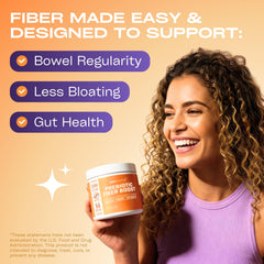 GOBIOTIX fiber supplement scoop on counter highlights convenient daily use.