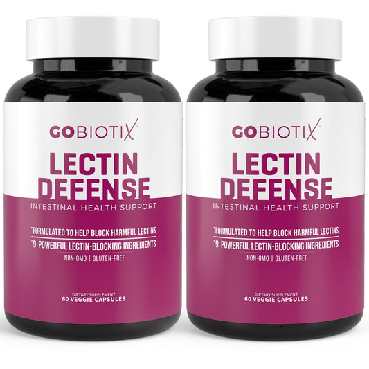 GOBIOTIX Lectin Defense bottle front—daily lectin support for gut comfort.