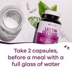 GOBIOTIX Lectin Defense capsules closeup—MSM and enzymes for digestion.