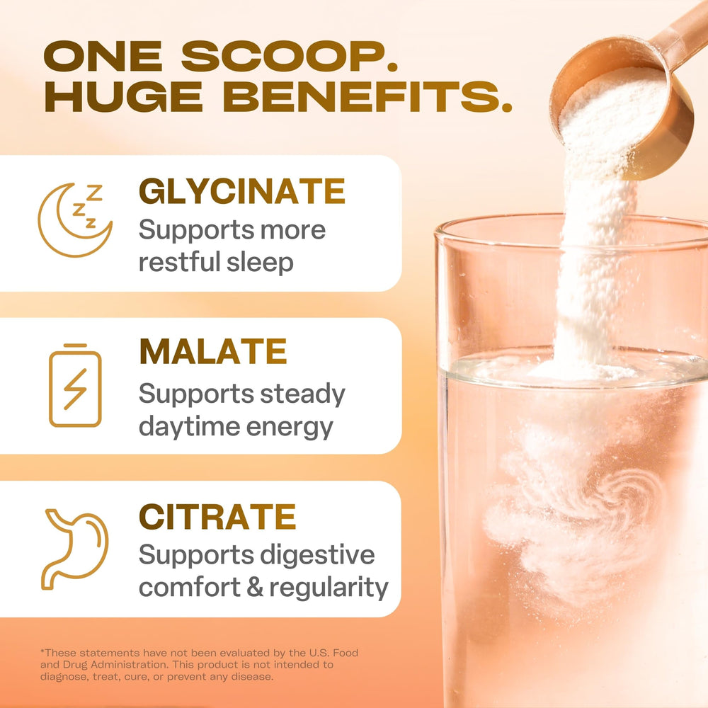 GoBiotix magnesium glycinate powder dissolving in water for quick mix