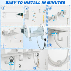 Godboat CPAP wall-mount shelf design enhances a calm, minimalist bedroom aesthetic