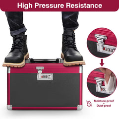 GODLONSEN Medicine Lock Box with shoulder strap for portable use.