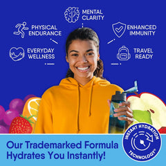 GoHydrate pour into water, instantly isotonic hydration.