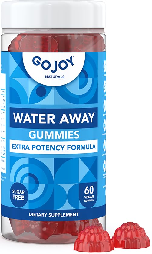 GOJOY Water Away Gummies bottle shows convenient herbal diuretic support for daily balance