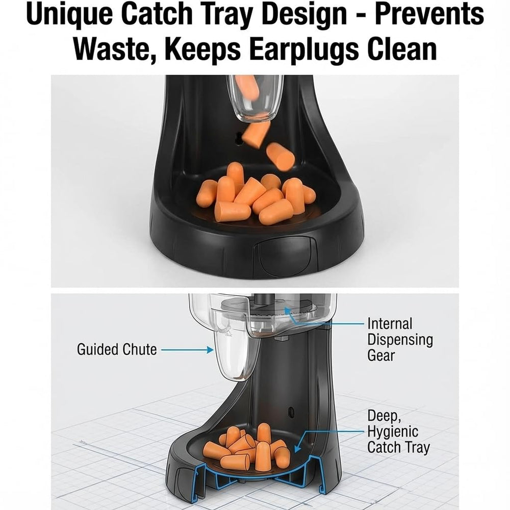 GOL-SIV wall mounted ear plugs dispenser secured in a workshop