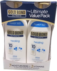 Gold Bond Healing Lotion bottle provides fast-absorbing hydration for dry skin