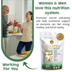Gold Vital Life collagen powder scoop ready for daily mix