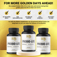 Golden After 50 Probio-Lite three-bottles pack for ongoing digestion care.