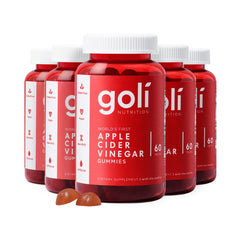 Goli ACV Gummies bottle front with bright gummies for daily wellness.