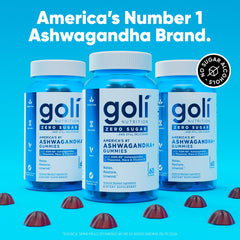 Goli Ashwagandha Gummies with L-Theanine and Maca for balanced daily energy.