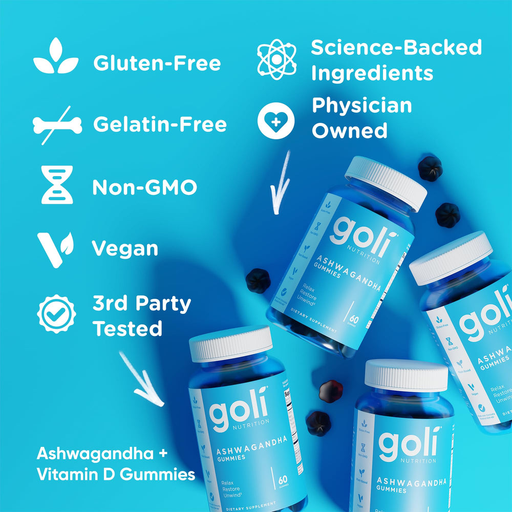 Goli Ashwagandha Gummies lifestyle setting with healthy snacking.