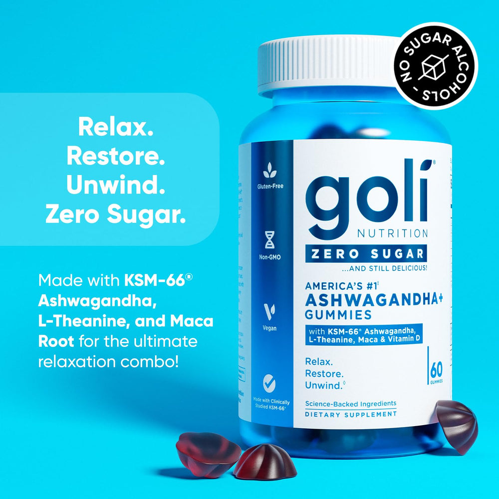 Goli packaging highlights vegan, keto-friendly, and non-GMO credentials.