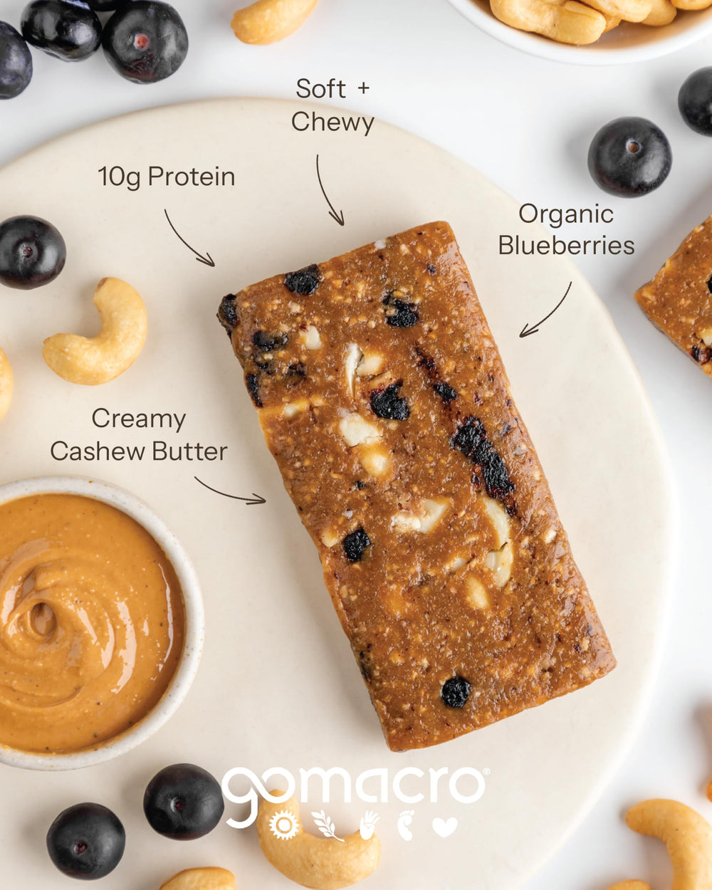 GoMacro vegan certified label on MacroBar packaging