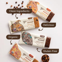 GoMacro MacroBar Coconut Almond Butter Chocolate Chips, energy on the go.
