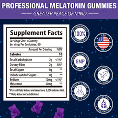 Gomhoreye melatonina gomitas 30 mg en dosis lista para tomar