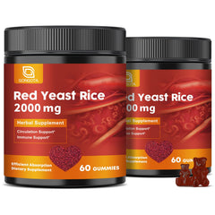 GONGOTA Red Yeast Rice Gummies bottle pour for daily heart health support