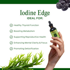 Go Nutrients Iodine Edge label-front highlighting purity and testing.