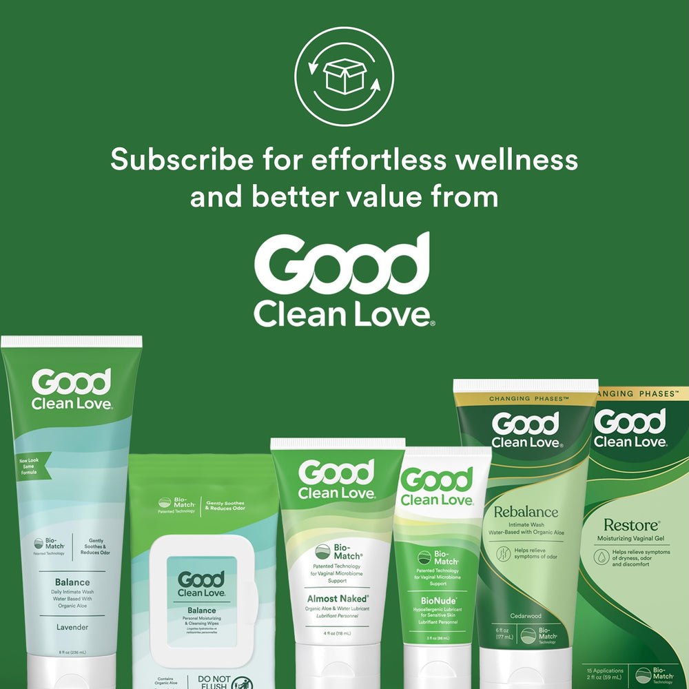 Good Clean Love Rehydrate long-lasting relief scene suggests sustained moisture