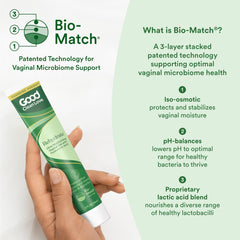 Good Clean Love Rehydrate packaging emphasizes fragrance-free and paraben-free formula