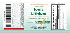 Good State liquid ionic lithium dropper close-up, showing precise dosing potential.
