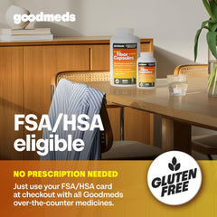 GoodMeds psyllium husk fiber capsules daily-use shot on table