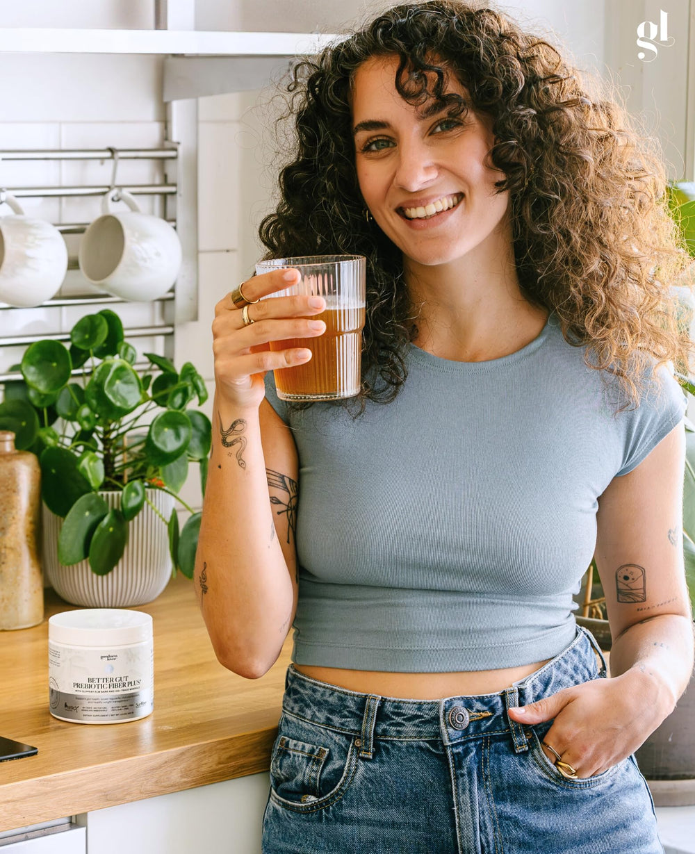 Goodness Lover Better Gut daily-use packaging signals a simple routine.