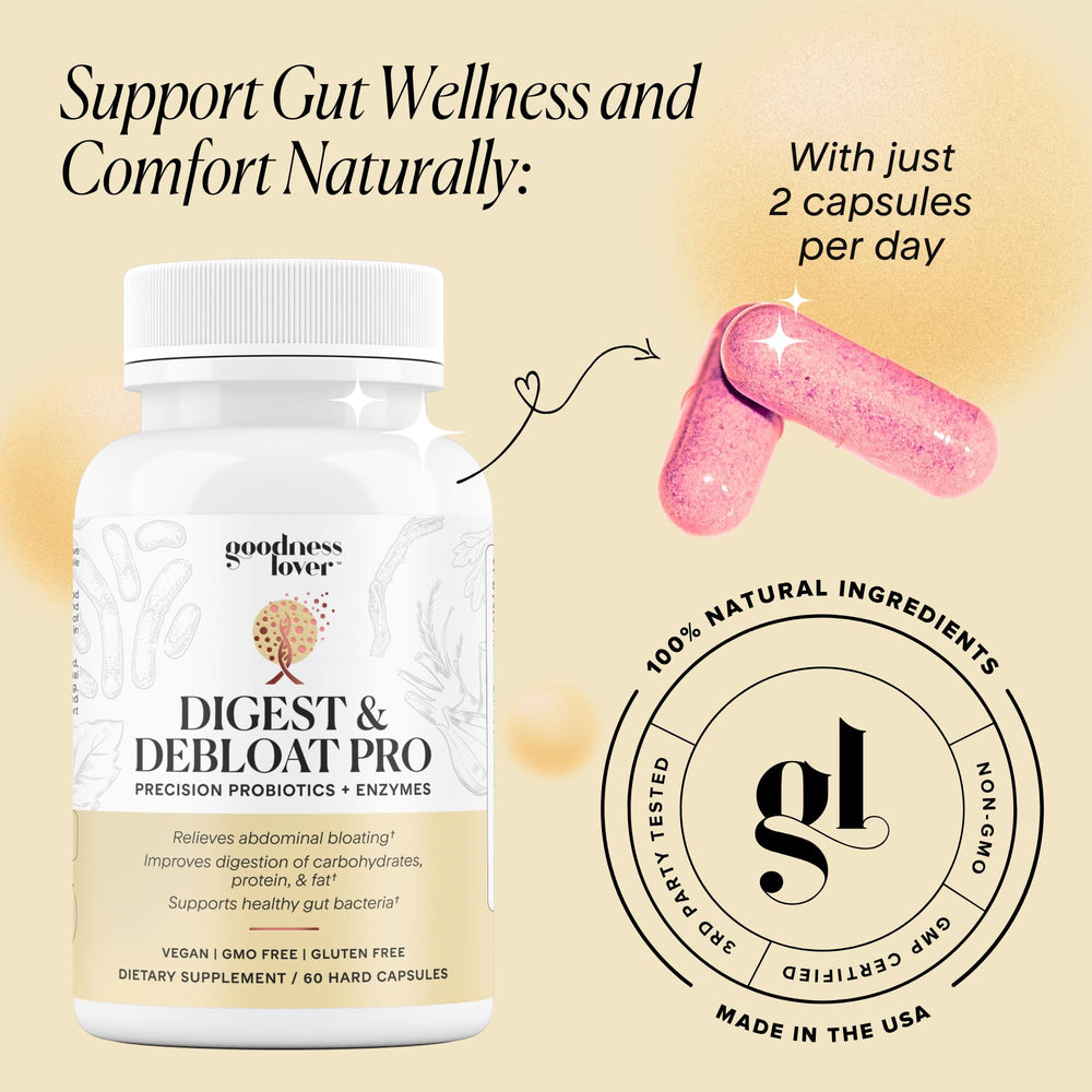 Plant-based enzyme blend and natural botanicals in the formula.