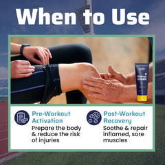 GOODOH Muscle Relief Cream palm-application scene for quick comfort after workouts.
