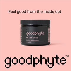 Goodphyte IBS Relief Digestive Tablets close-up highlighting gentle gut comfort.