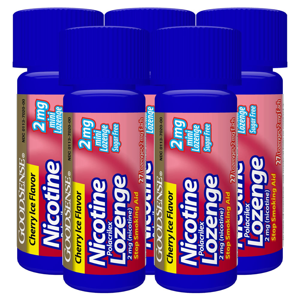 Goodsense Mini Nicotine Lozenge Cherry Ice, travel-friendly for cravings on the go.