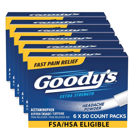 Goody's Extra Strength Headache Powder stick packs for fast on-the-go relief.