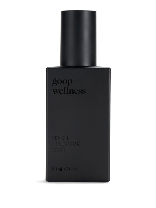 Goop Wellness Sex Oil bottle pour for smooth massages and self-care