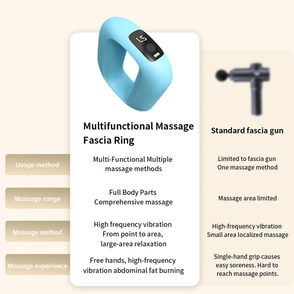 GooseFit Electric Fascia Massage Ring enables travel-friendly massage therapy anywhere.