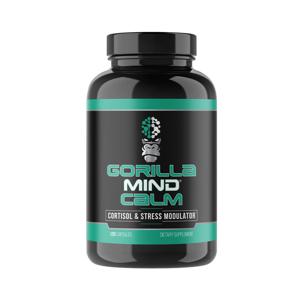 Gorchilla Mind Calm bottle front view highlighting stress relief and calm focus.