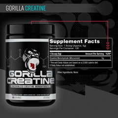 Gorilla Mind Creatine powder dissolving in water for fast uptake
