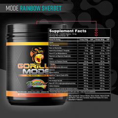 Gorilla Mind Gorilla Mode scoop in glass highlights energy and focus boost.