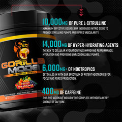 Gorilla Mind Gorilla Mode Watermelon glass raised for pre-workout ritual.