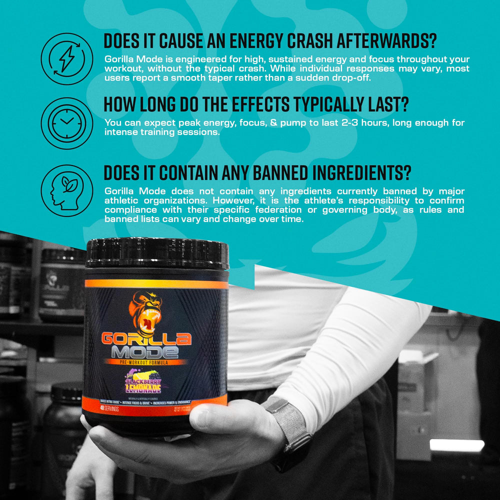 Close-up of L-Citrulline and Creatine ingredients in Gorilla Mind formula.