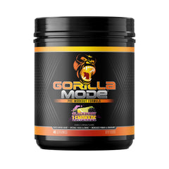 Gorilla Mind Pre Workout bottle and scoop ready for a powerful pump.
