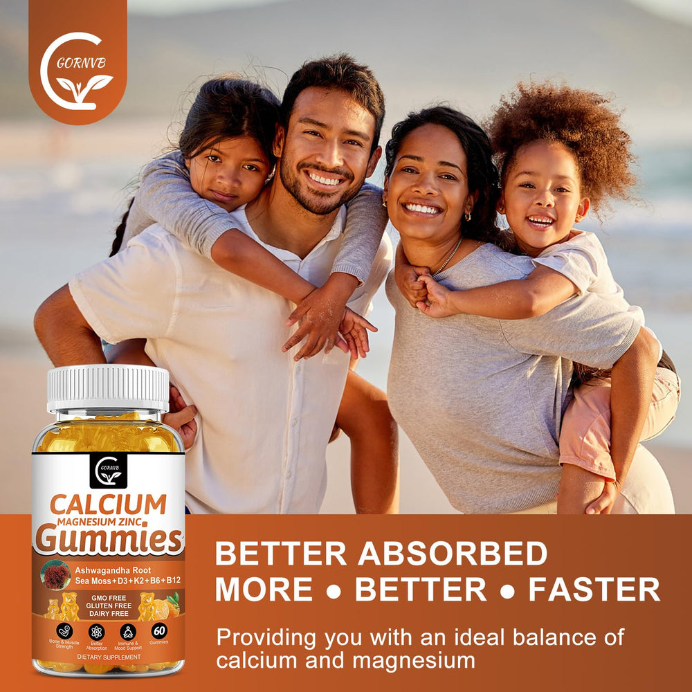 GORNVB gummies suitable for adults and kids, vegan orange option.