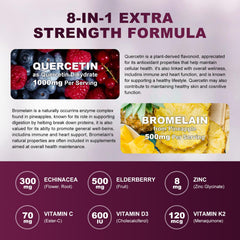 GORNVB Quercetin with Bromelain gummies offer easy daily intake.