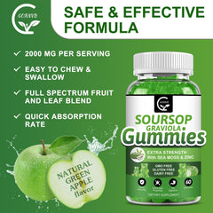 GORNVB Soursop Gummies gluten-free symbol, safe for gluten-free diets.