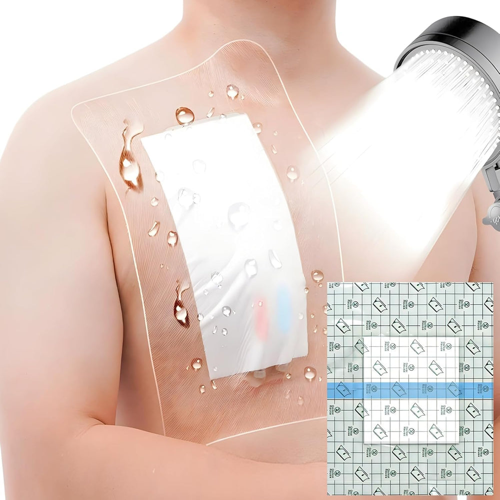 GoToHere waterproof shower cover over large wound for post-surgery shower protection