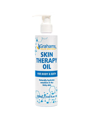 Grahams Natural Skin Therapy Oil bottle for dry skin relief.